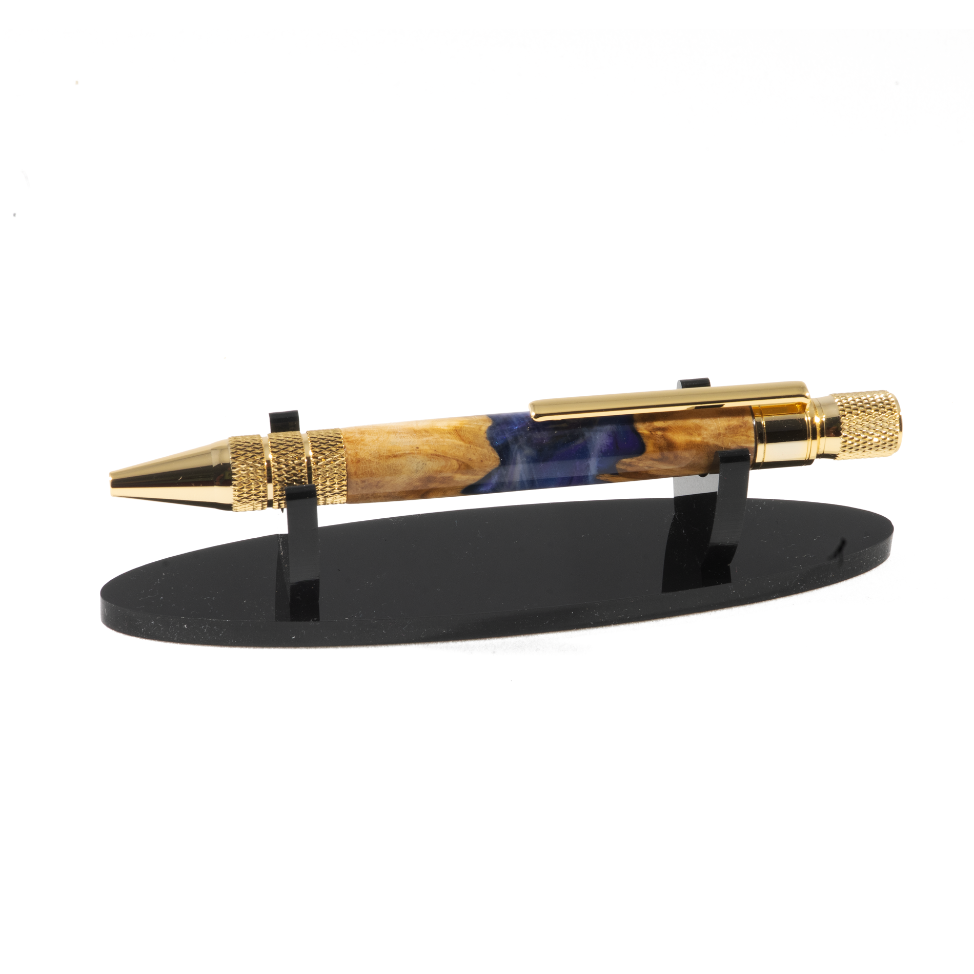 Tempesta handgemaakte balpen in composiet Burl hout met Upgrade Gold mechanisme – Stylograph