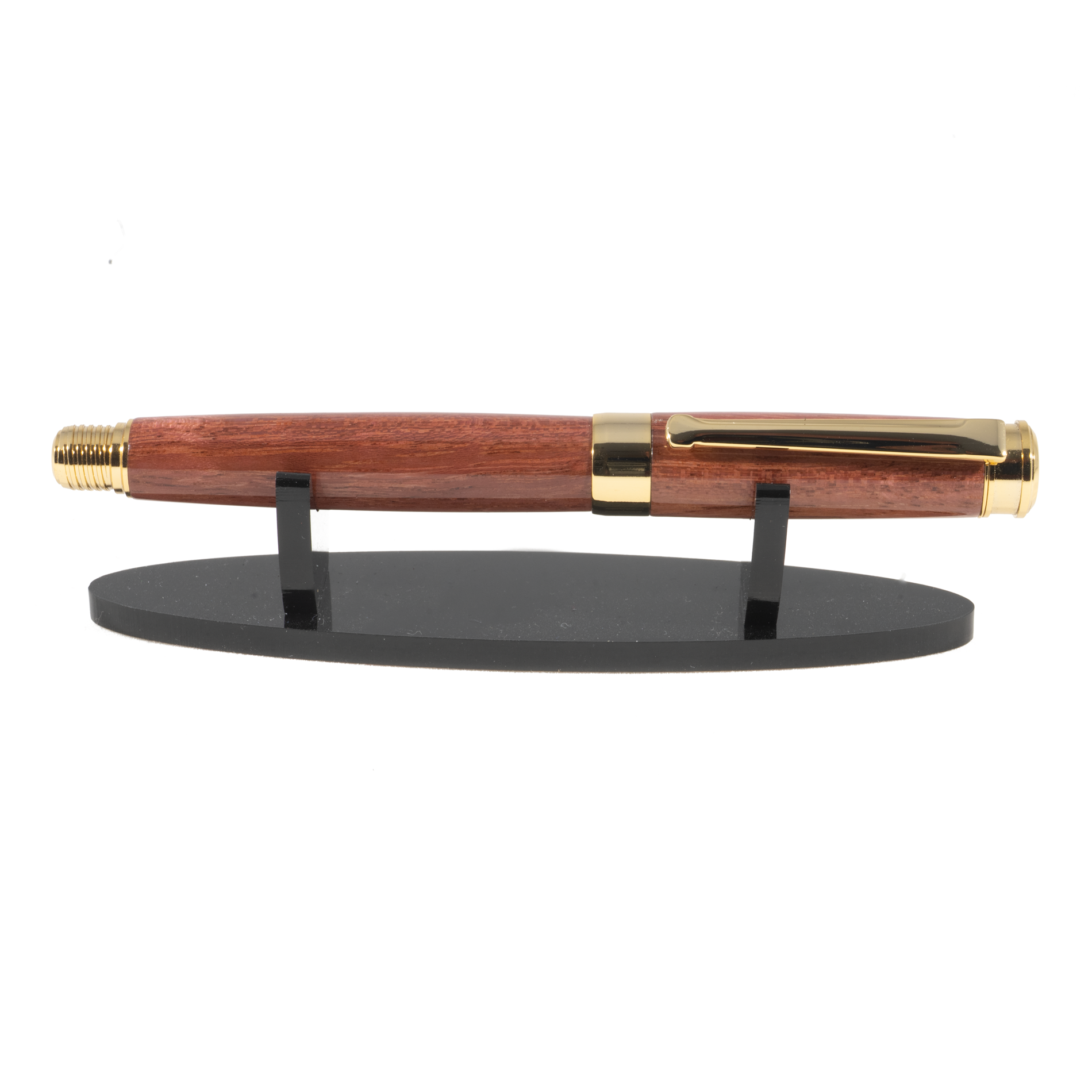 Solenne handgemaakte rollerball in Bloodwood met 24-karaat vergulde afwerking – Stylograph